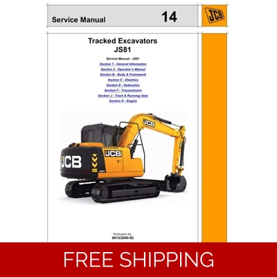 JCB JS81 EXCAVATOR SERVICE REPAIR MANUAL